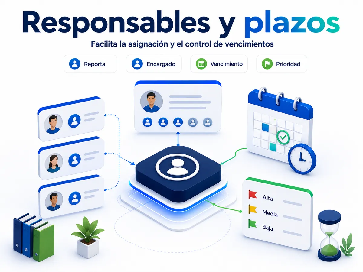 actionflow responsables y plazos